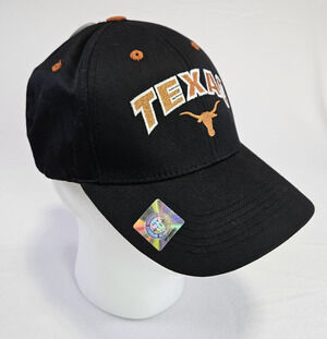 Texas Longhorns Hat Black Orange Baseball Cap Captivating Headgear Hook Horn NWT